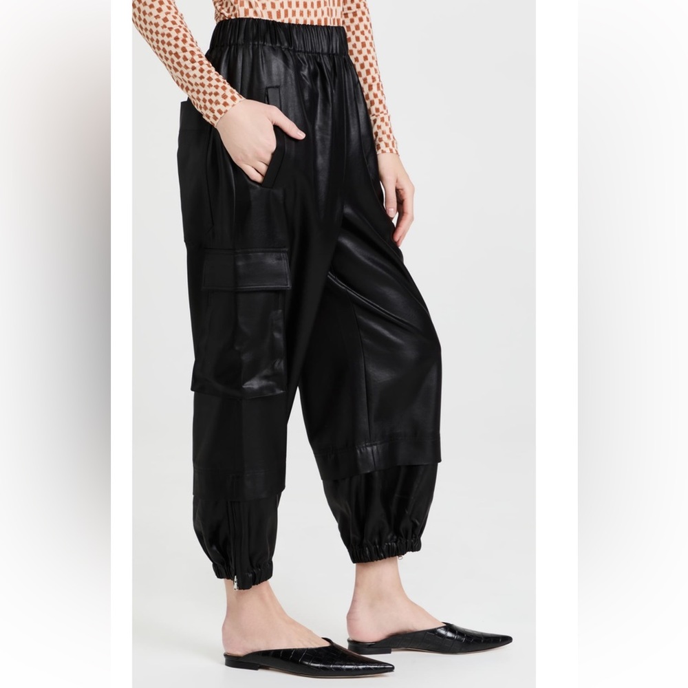 Tibi Celia Drape Wilt Jogger Size M Black